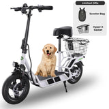 isinwheel Hyper X Electric Scooter with Seat & Basket 700W