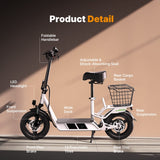 isinwheel Hyper X Electric Scooter with Seat & Basket 700W