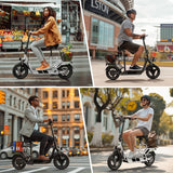 isinwheel Hyper X Electric Scooter with Seat & Basket 700W