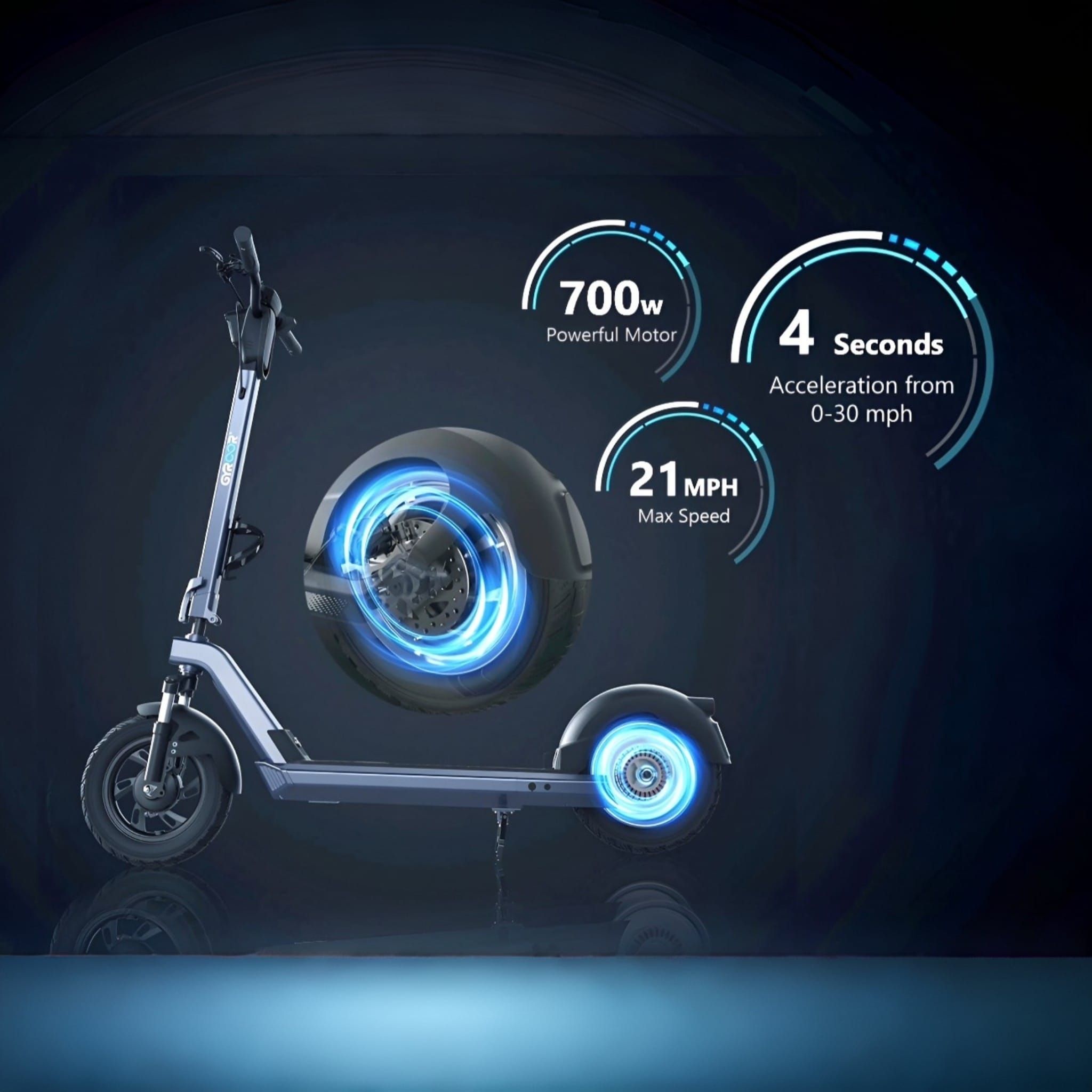 Gyroor X3 Long Range Electric Scooter for Adult with Extra Battery