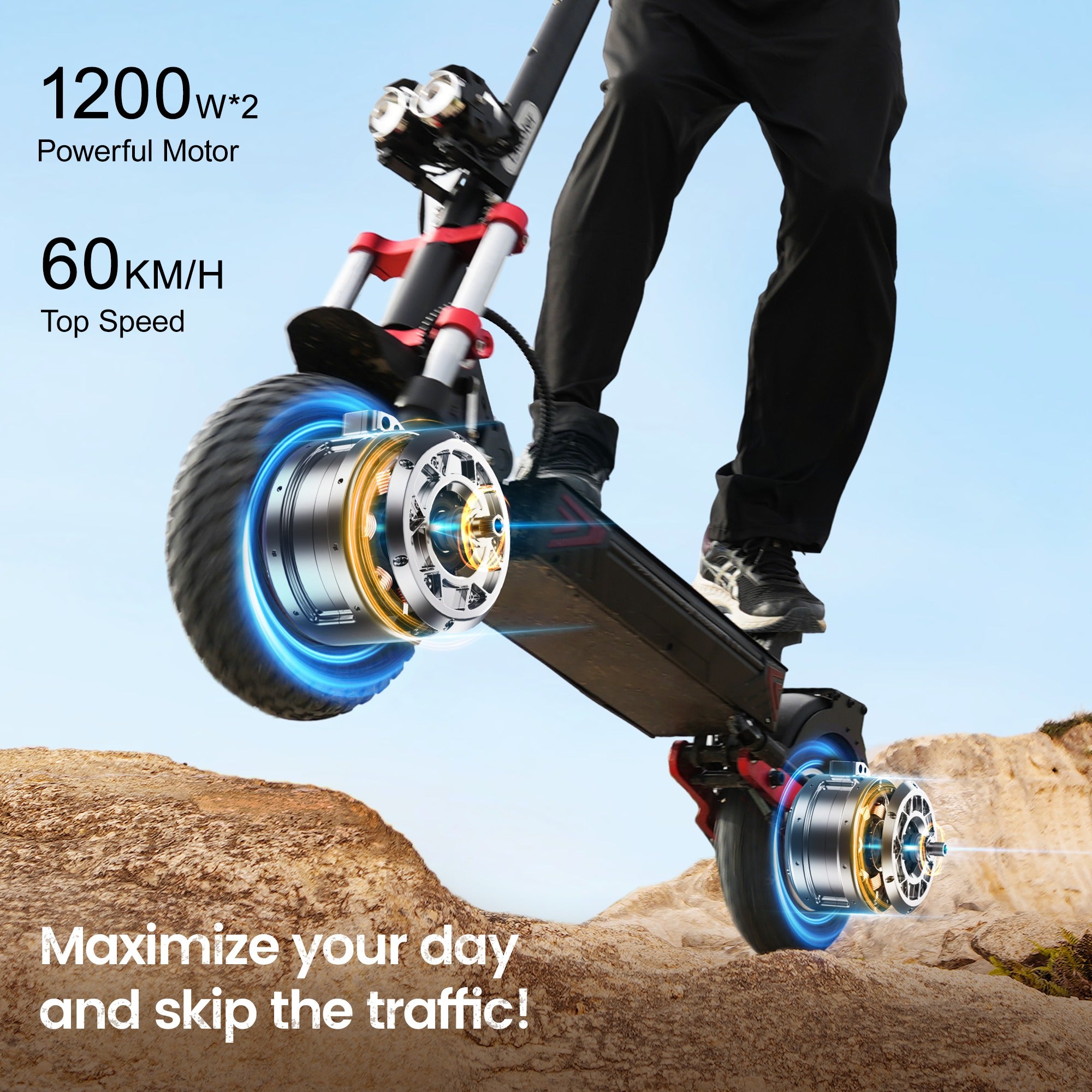 iScooter iX8 Off-Road Dual Motor Electric Scooter