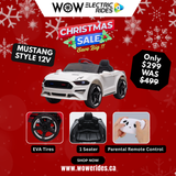 Mustang Style 12V 1-Seater  Kids Ride On Car with Leather Seat Rubber Wheel (BBH718)