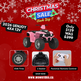 2026 Uenjoy 4X4 12V 1-Seater Off-Road Kids Ride On Car ATV (CH9955)