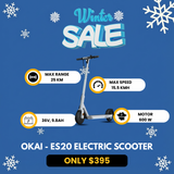 OKAI - ES20 Electric Scooter Motor 600w - Battery 36v, 9.8Ah (Open Box)