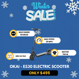 OKAI - ES30 Electric Scooter Motor 700w - Battery 48v,14.7Ah (Open Box)