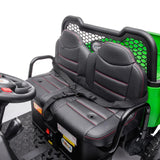 24V 6 Wheeler Tractor Trailer 2 Seater Ride-on with Dump Cart and Parental Remote