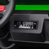 24V 6 Wheeler Tractor Trailer 2 Seater Ride-on with Dump Cart and Parental Remote