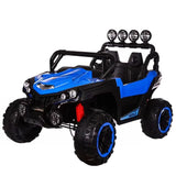 NEL-903 24V 4x4 Two Seater Kids UTV Buggy Ride-On Car in Blue with EVA Rubber Wheels and LED Lights WOW Electric Rides Calgary Alberta Canada