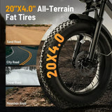 Heybike YR20 Fat Tire Electric Bike | 3000W Peak Power | 48V 20Ah Ultra-Long