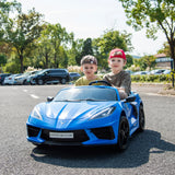 Chevrolet Corvette C8 24V Ride-On Car, 2-Seater Electric Sports Car for Kids with Remote Control