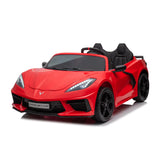 Chevrolet Corvette C8 24V Ride-On Car, 2-Seater Electric Sports Car for Kids with Remote Control