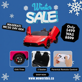 Maserati MC20 24V 4x4 2-Seater Kids Ride on Car with Leather Seat Rubber Wheel, Licensed (S315 )