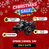 Spider 3 Wheel 24V Kids' Ride On Electric ATV Motorcycle (XB31182)