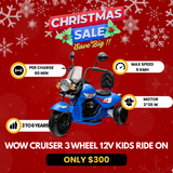 Wow Cruiser 3 Wheel 12V Kids Electric Kids Ride on Motorcycle