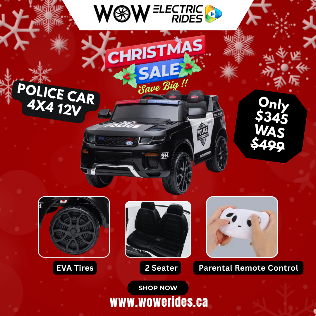 Police Car 4X4 12V 2 Seater - Kids Ride On SUV (ZB-021)