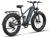 FreeSky Eurostar Ultra M-410 Grey 3000W Fat Tire Full Suspension Electric Mountain eBike 95-Mile Long Range – WOW Electric Rides Calgary Alberta Canada