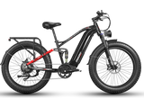FreeSky Eurostar Ultra M-410 Red 3000W Fat Tire Full Suspension Electric Mountain eBike 95-Mile Long Range – WOW Electric Rides Calgary Alberta Canada