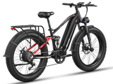 FreeSky Eurostar Ultra M-410 Red 3000W Fat Tire Full Suspension Electric Mountain eBike 95-Mile Long Range – WOW Electric Rides Calgary Alberta Canada