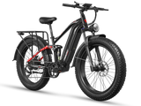 FreeSky Eurostar Ultra M-410 Red 3000W Fat Tire Full Suspension Electric Mountain eBike 95-Mile Long Range – WOW Electric Rides Calgary Alberta Canada
