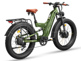 FreeSky Warrior Pro M-530 Green Dual Motor 4000W Fat Tire Electric Mountain eBike 120-Mile Range AWD – WOW Electric Rides Calgary Alberta Canada