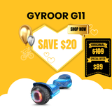 Gyroor G11 Flash Wheel Hoverboard Off Road with LED Lights