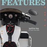 Harley Style 12V 3 Wheel Electric Kids Ride On Police Motorcycle