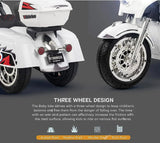 Harley Style 12V 3 Wheel Electric Kids Ride On Police Motorcycle