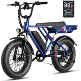 RetroVolt Fat Tire Electric Bike | 1500W Peak | 48 KM/H | 112KM Range | Full Suspension E-Bike Calgary Alberta Canada