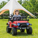 Jeep Truck 12V 4X4 1-Seater Kids Ride On Electric Car with Leather Seat Rubber Wheel, (NEL-618)