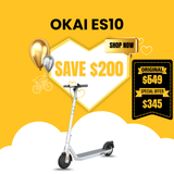 OKAI - ES10  Electric Scooter Motor 600w - Battery 36v,7.8Ah (Open Box)