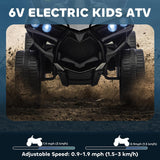 Qaba Kids ATV 6V Electric Ride-On Car | Battery Powered Quad Bike for Ages 3–8