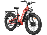 FreeSky Ranger Air M-540 Red Dual Motor 3500W High-Power Fat Tire eBike 152KM Range – WOW Electric Rides Calgary Alberta Canada