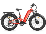 FreeSky Ranger Air M-540 Red Dual Motor 3500W High-Power Fat Tire eBike 152KM Range – WOW Electric Rides Calgary Alberta Canada