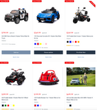 Licensed Electric Kid's Cars Catalog