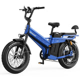 Tesway X7 Pro Blue Long-Range Cargo eBike 2000W 320KM Range 48V 60Ah Battery 20-Inch Fat Tire – WOW Electric Rides Calgary Alberta Canada