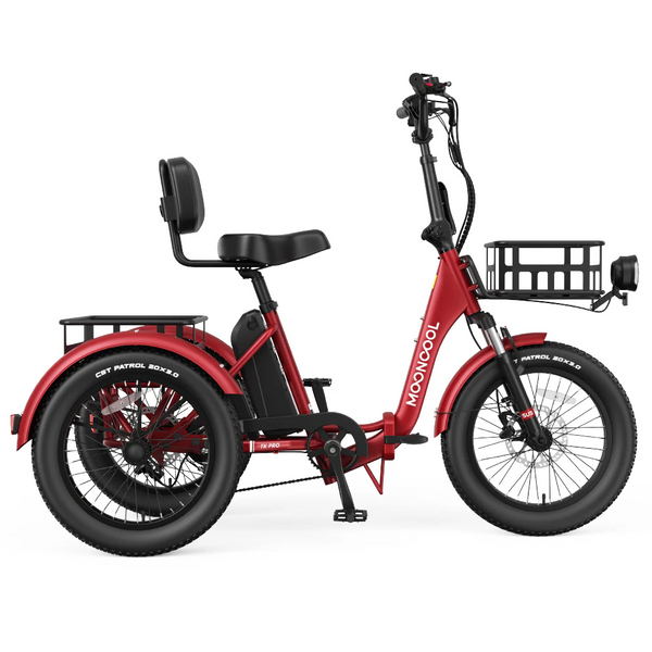 TK Pro Electric Trike for Adults — 500W Motor | 72–120 KM Range | Low-Step 3-Wheel E-Bike