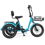 TK Pro Electric Trike for Adults — 500W Motor | 72–120 KM Range | Low-Step 3-Wheel E-Bike
