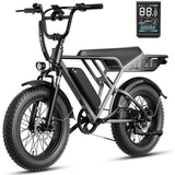 RetroVolt Fat Tire Electric Bike | 1500W Peak | 48 KM/H | 112KM Range | Full Suspension E-Bike Calgary Alberta Canada
