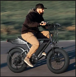 RetroVolt Fat Tire Electric Bike | 1500W Peak | 48 KM/H | 112KM Range | Full Suspension E-Bike Calgary Alberta Canada
