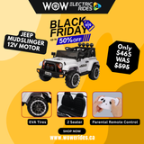 Kids Jeep Mudslinger 4X4 12V 1-Seater Kids Ride On E-Car With Remote Control (Licensed)