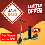 Gyroor X3 Long Range Electric Scooter for Adult with Extra Battery